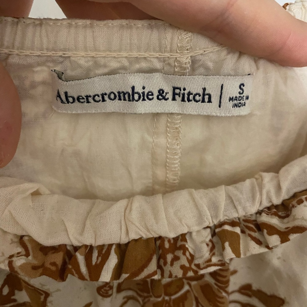 Abercrombie & Fitch Cream and Brown Floral Dress - Picture 3 of 3